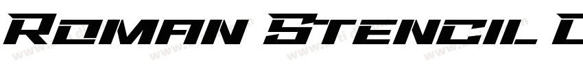 Roman Stencil Obliqu字体转换